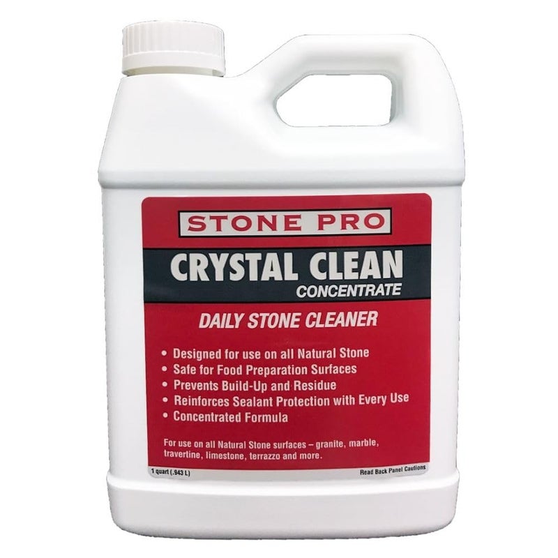 Stone Pro Crystal Clean - Surface Cleaner & Sealer, Concentrate 32 oz Quart - Image 1